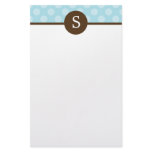 Monogrammed Polka Dots Stationery