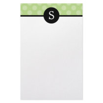 Monogrammed Polka Dots Stationery