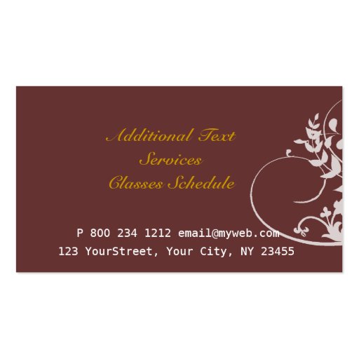 Monogrammed Professional Religious Business Card Template (back side)