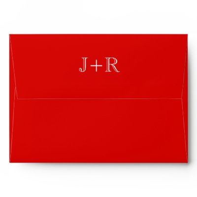 Monogrammed Red Envelope