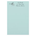 Monogrammed Stationery Blue