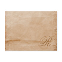 Monogrammed-tan postcards