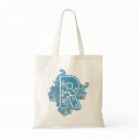 MONOGRAMMED TOTE - BLUE LETTER R bags