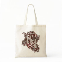 MONOGRAMMED TOTE LETTER G bags by dgpaulart MONOGRAMMED TOTE LETTER G bags