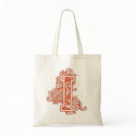 MONOGRAMMED TOTE - LETTER I TOTE BAG