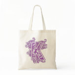 MONOGRAMMED TOTE - LETTER K TOTE BAG