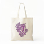 MONOGRAMMED TOTE - PURPLE LETTER Q bags