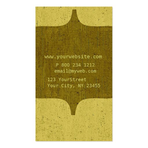 Monogrammed Urban Rusted Business Cards (back side)