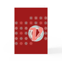 Monogrammed V Greeting Card