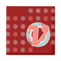 Monogrammed V Magnet