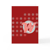 Monogrammed W Greeting Card