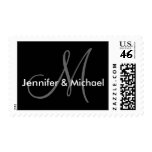 Monogrammed Wedding Save The Dates Postage Stamp
