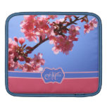 Monogrammed Yokohama Sakura Pink Cherry Blossoms Sleeves For iPads