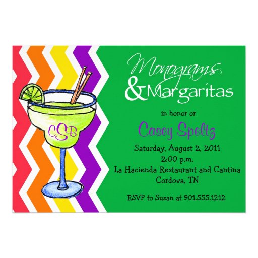 Monograms and Margaritas Invitation