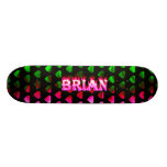 Monopatín rosado de Skatersollie del fuego de Bria