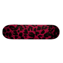 monopatín rosado del leopardo