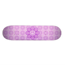 Monopatín sonriente púrpura de la flor
