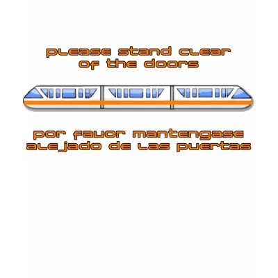 Monorail WDW  "Front" Shirt by MainStreetMaggie