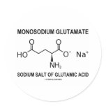 Monosodium Glutamate Sodium Salt Of Glutamic Acid stickers