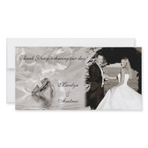 Monotone Wedding Rings Photo Card photo cards