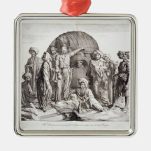 Monsieur Drovetti and his followers using a plumb Christmas Tree Ornaments