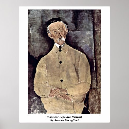Monsieur Lepoutre-Portrait By Amedeo Modigliani Print