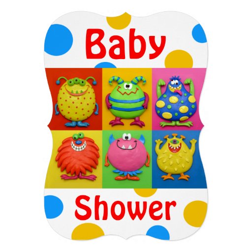 Monster Baby Shower Card