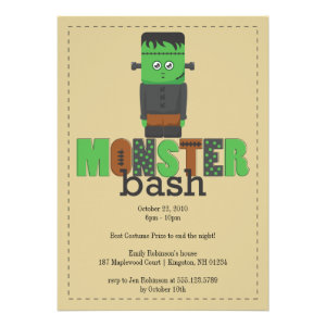 Monster Bash Halloween Party Invitation
