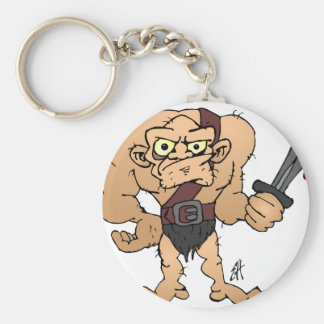 Monster Basic Round Button Keychain