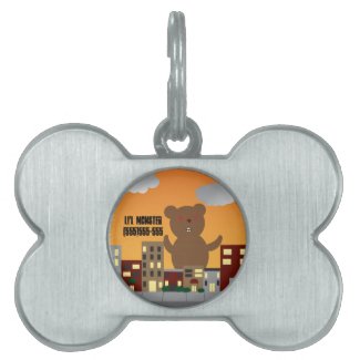 Monster Bear Pet Tag