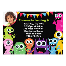 Monster Birthday Party Invitation