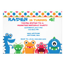 Monster Birthday Party Invitation