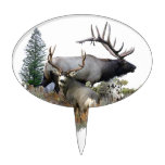 Monster bull trophy buck oval cake pick