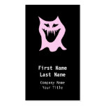 Monster Cartoon, Black and Pink. Business Card Templates