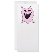 Monster Cartoon, Black and Pink. Custom Rack Card