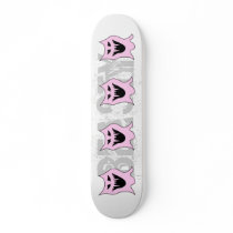 Monster Cartoon, Black and Pink. Skate Boards