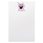 Monster Cartoon, Black and Pink. Personalized Stationery
