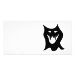 Monster Cartoon, Black. Photo Card Template