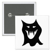 Monster Cartoon, Black. Pins