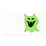 Monster Cartoon. Green and Black. Business Cards