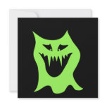 Monster Cartoon. Green and Black. Invite