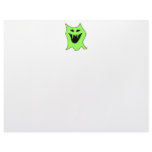 Monster Cartoon. Green and Black. Letterhead Template