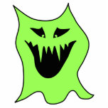 Monster Cartoon. Green and Black. Photo Cut Outs