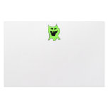 Monster Cartoon. Green and Black. Stationery Design