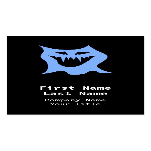 Monster Cartoon in Blue. Business Card