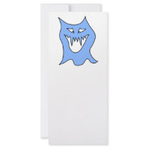 Monster Cartoon in Blue. Custom Rack Card