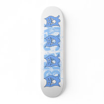 Monster Cartoon in Blue. Skate Boards