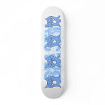 Monster Cartoon in Blue. Skate Boards