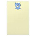 Monster Cartoon in Blue. Stationery Paper