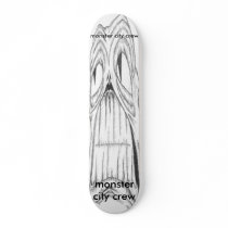 monster crew city- skull face skateboards by monstercitycrew monster crew city- skull face skateboards
